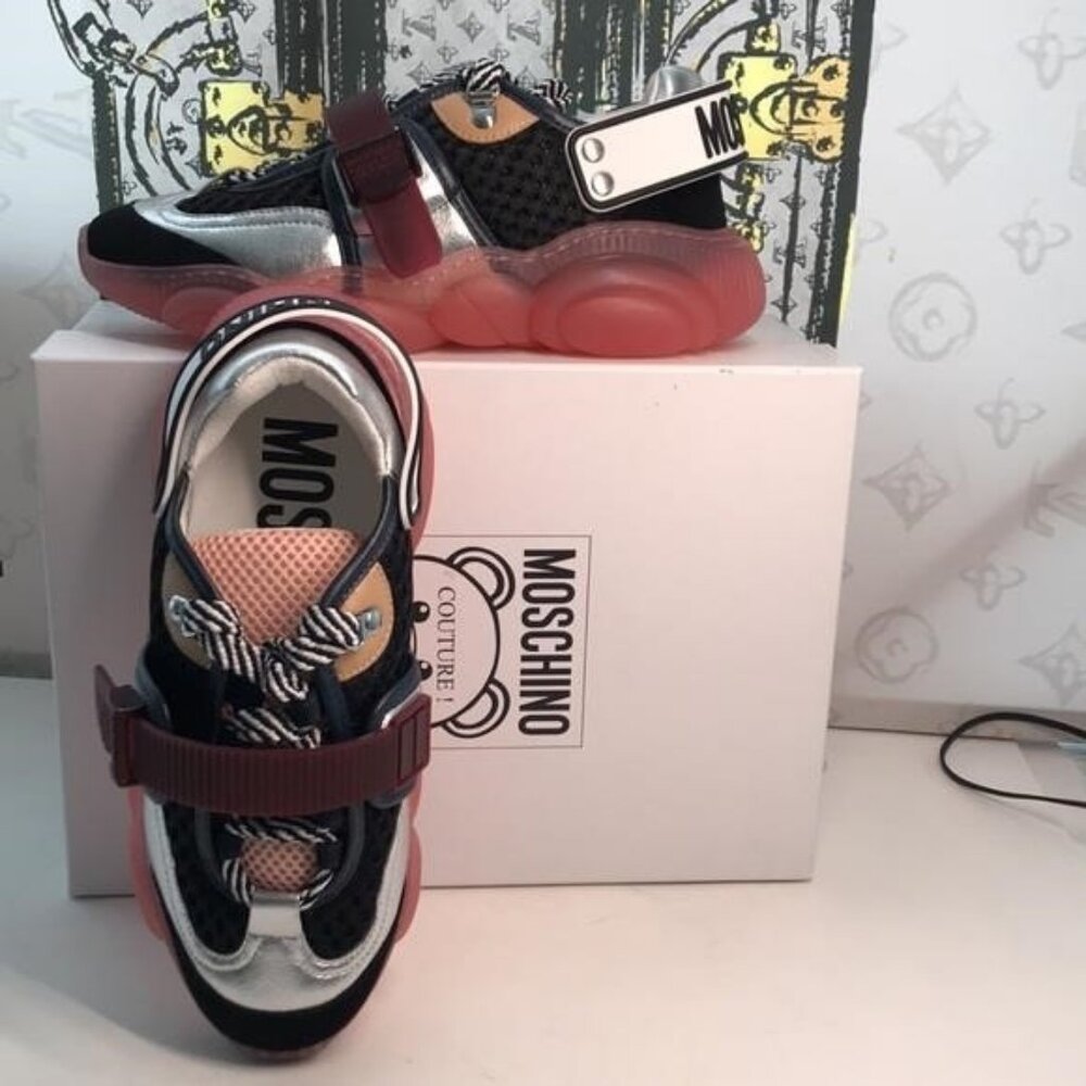 New Authentic Moschino Teddy Bear Roller Sneakers – Designer Footwear